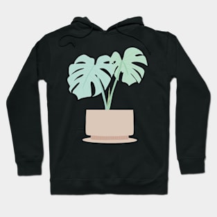 Monstera Deliciosa Houseplant in a terracotta pot - pastel version Hoodie